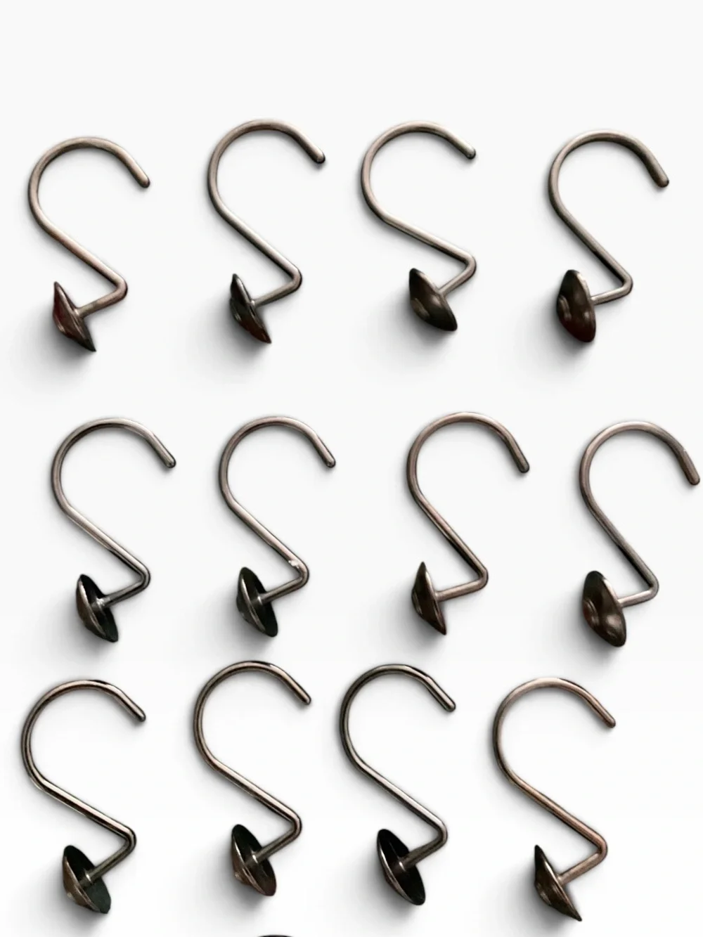 DECORATIVE Shower Curtain Hook/Ring Bronze Medallion (12)